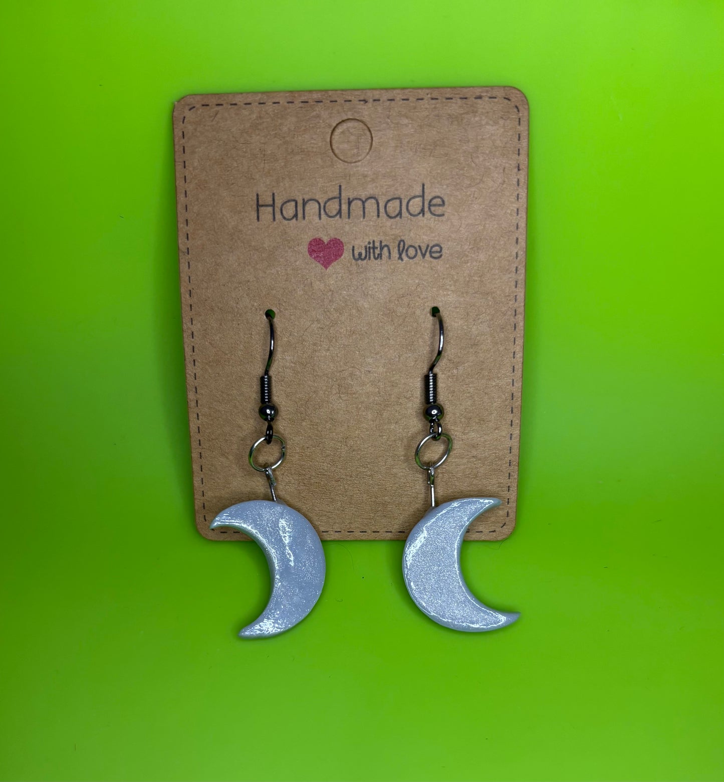 Small Moon Dangle Earrings