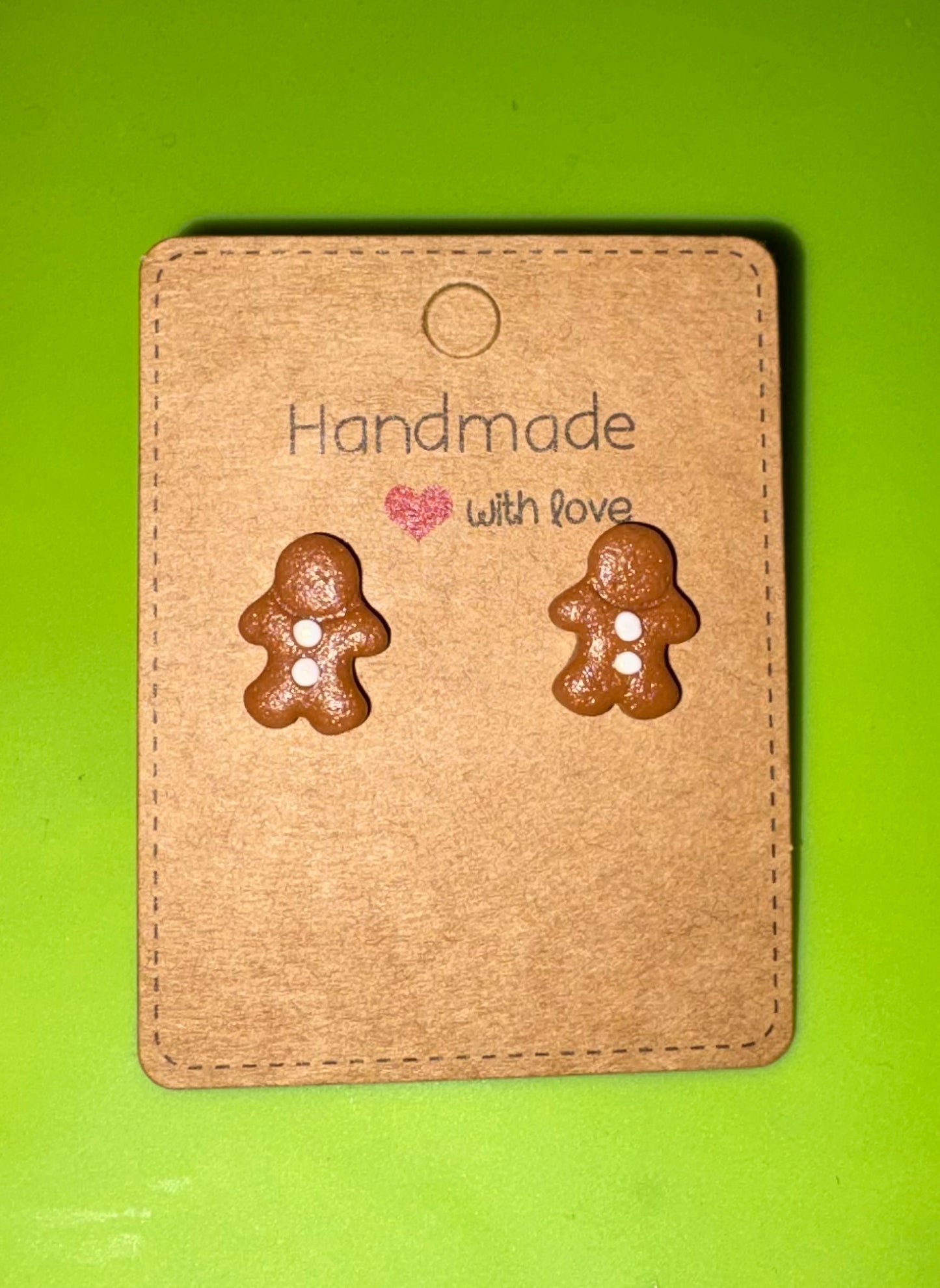 Gingerbread man studs