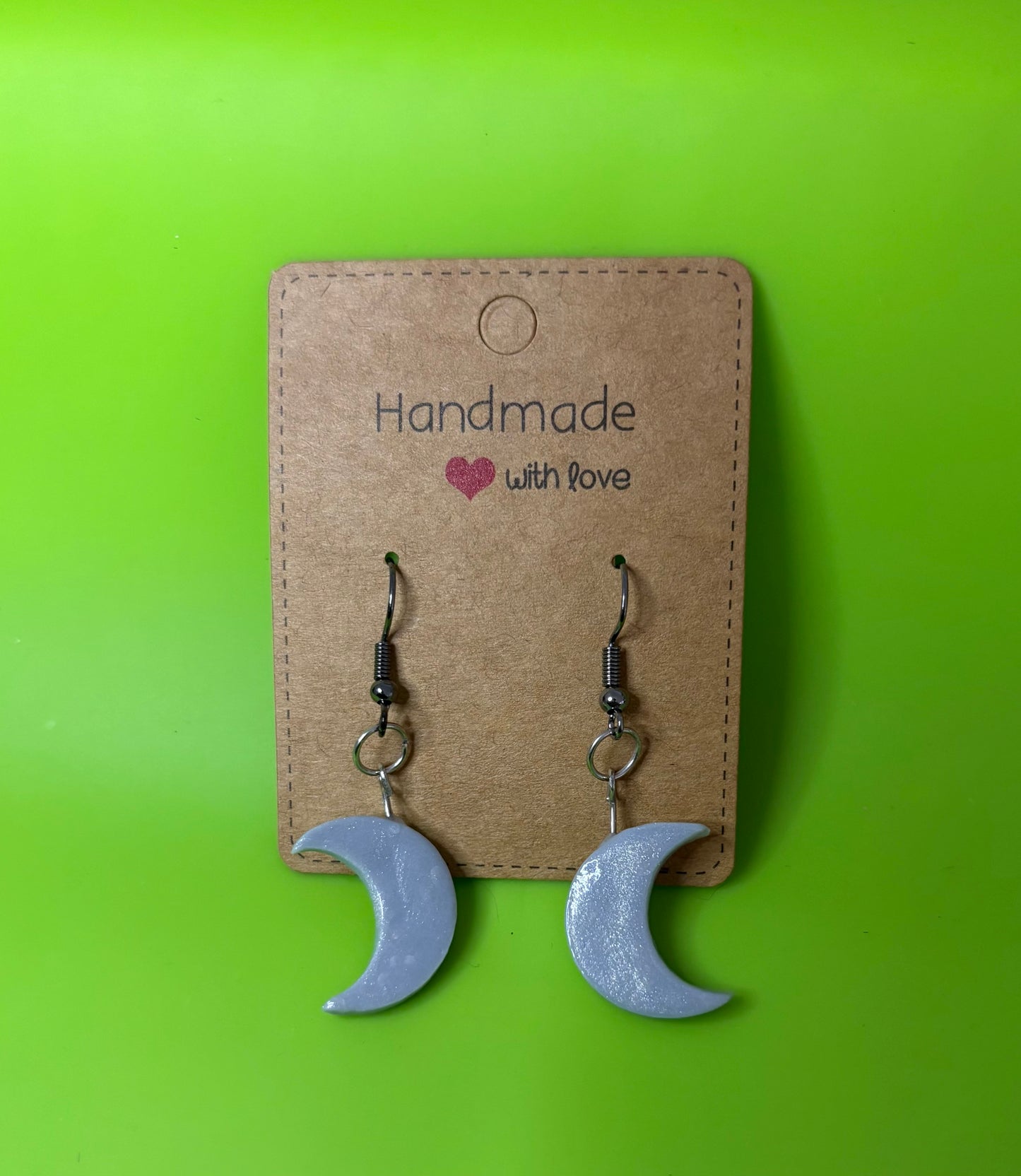 Small Moon Dangle Earrings