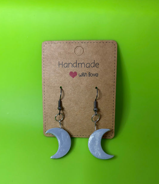 Small Moon Dangle Earrings
