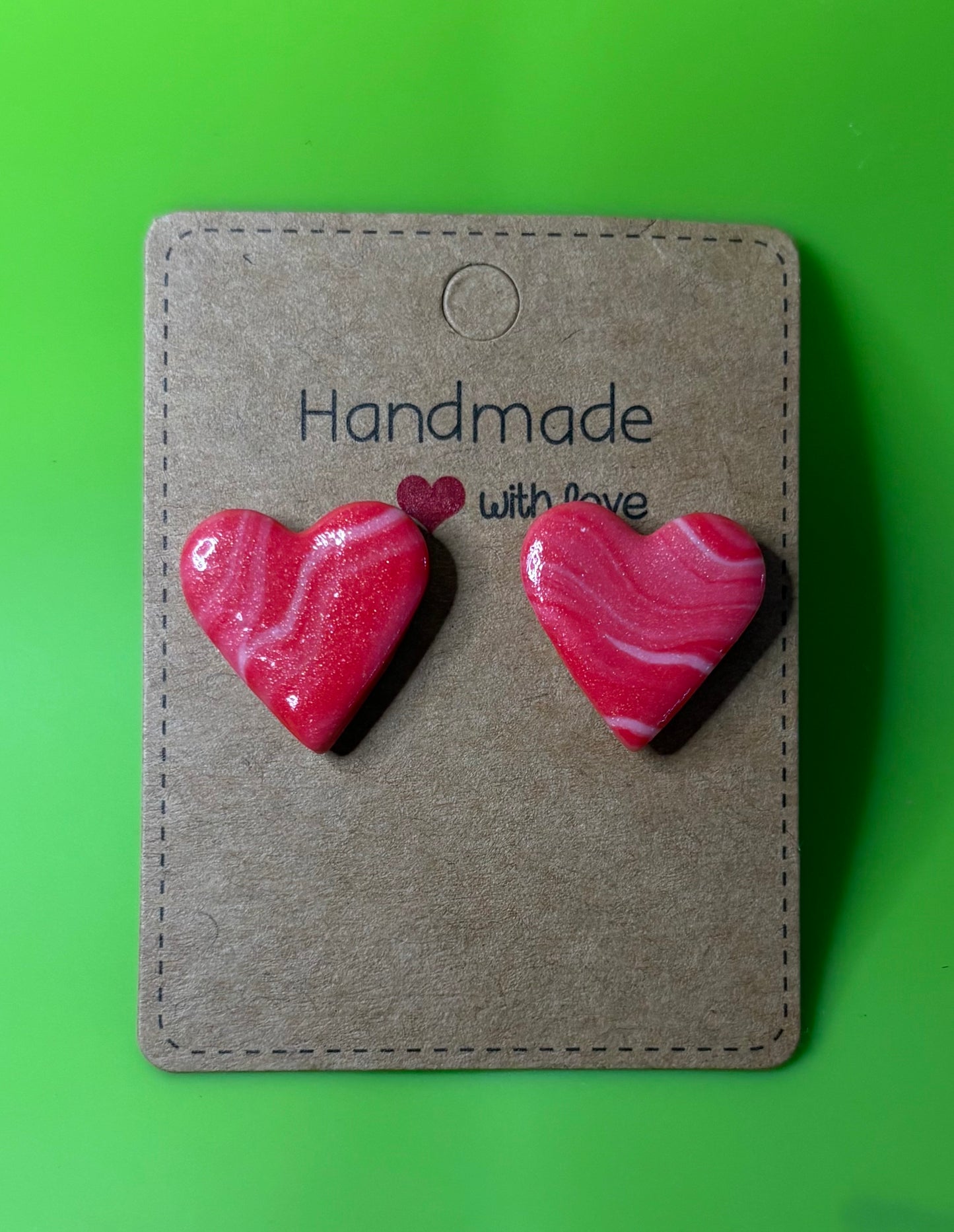 Large Marble Hearts, Studs
