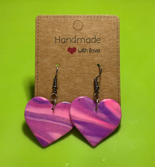 Extra Large Pink Marbled Heart