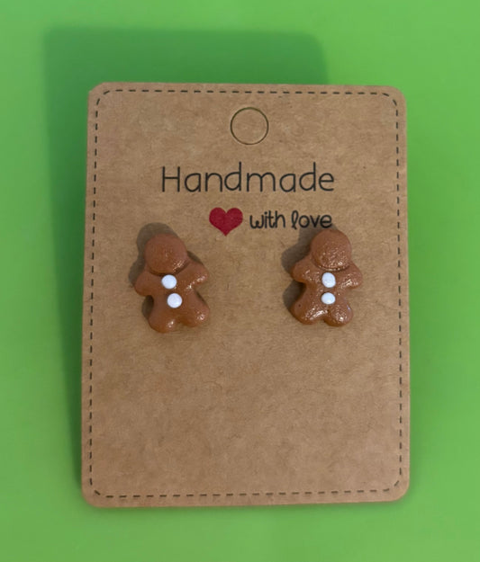 Gingerbread man studs